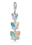Made with Swarovski Elements� Butterfly Shaped Sparkling Clear AB Crystal.925 Sterling Silver Animal 1.5" Long Charm Pendant