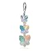 Made with Swarovski Elements� Butterfly Shaped Sparkling Clear AB Crystal.925 Sterling Silver Animal 1.5" Long Charm Pendant