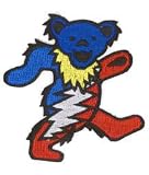 Grateful Dead - Lightening Dancing Bear - Embroidered Iron on Patch
