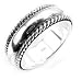Sterling Silver Rope Bordered Wedding Band Ring (Size 7,8,9,10,11,12,13)