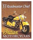 Indian Motorcycle Metal Sign 53 Roadmaster Chief