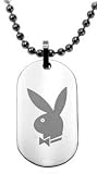 Playboy dog tag necklace