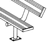 15' SURFACE MOUNT BENCH WITH BACK-NAVY