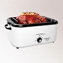 Hamilton Beach 32182 18-Quart Roaster Oven with Buffet Pans, White