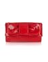 Ghibli Front Bow Red Patent Leather Clutch Bag