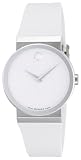 Movado Women’s Sapphire Energy White Rubber Strap Watch #060670
