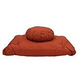 Zafu and Zabuton Meditation Cushion Set - Burgundy