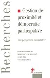 Gestion de proximité et démocratie participative : une perspective comparative