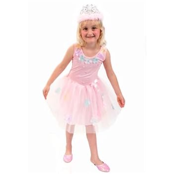 Lucy Locket - Déguisement Enfant - Robe Fée des Fleurs - Rose Pâle - Taille 5 - 6 ans