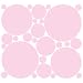 Instant Murals 71 Huge Polka Dots Peel and Stick Wall Stickers - Pale Pink