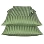 Stripes Sage 600 Thread Count Cal king Waterbed Sheet set 100% Egyptian Cotton 4pc Sheet set deep pocket unattached 500TC By sheetsnthings
