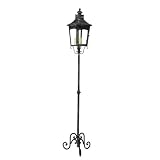 72 Inch Black Metal Old Fashioned Floor Lantern