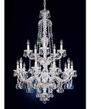 Schonbek 3608-40L Sterling 15 Light Two Tier Chandelier in Silver with Clear Legacy crystal