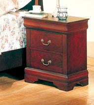 Coaster Louis Philippe Style Night Stand, Cherry Finish