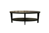 IMAGE OF Baxton Studio Charleston Modern Black Wood Oval Coffee Table