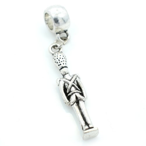 Pro Jewelry "Toy Soldier" Dangling Bead Charm for Snake Chain Charm Bracelet