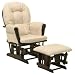 Apparel : Stork Craft Hoop Glider and Ottoman Cushion - Espresso/Beige