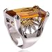 Large Elegant Amber white Gold Cocktail Ring by VictoriasJewelry (7)