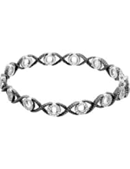 Diamond Bracelet With Black Rhodium Plating 14K White 07.00 Inches/ 1 Ct Tw 68769