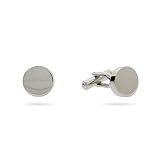 Eve's Addiction Stainless Steel Round Cufflinks