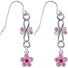 Pink WILD GERANIUM Scroll Dangle Earrings
