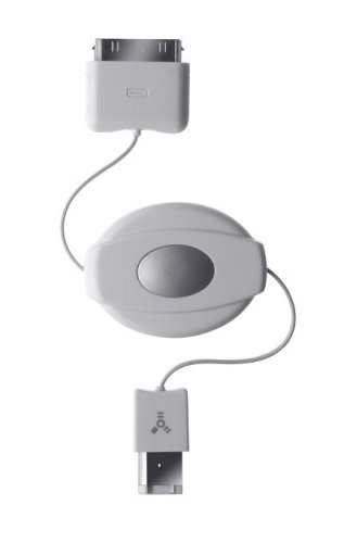PodGear  SyncBuddy FireWire einziehbares Kabel mit iPod Dock Connector-Anschluß