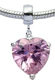 Silver Heart Charm with CZ Crystals by GlitZ JewelZ ? 8MM Pink Sapphire CZ Crystal fits pandora & troll bracelets hand polished and hand finished to fine jewellery standard packed in a lovely velvet pouchette 310F9xEhArL. SL160 Silver Heart Charm with CZ Crystals by GlitZ JewelZ ? 8MM Pink Sapphire CZ Crystal fits pandora & troll bracelets hand polished and hand finished to fine jewellery standard packed in a lovely velvet pouchette