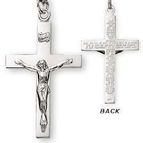 Sterling Silver Our Father Crucifix and 24-Inch Chain by 