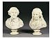 A Pair of White Marble Busts of William Shakespeare and John Milton, Last Quarter 19t...