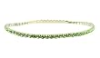 Anklet - A14 - Swarovski (tm) Crystal - Stretch ~ Peridot (Green)