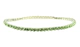 Anklet - A14 - Swarovski (tm) Crystal - Stretch ~ Peridot (Green)