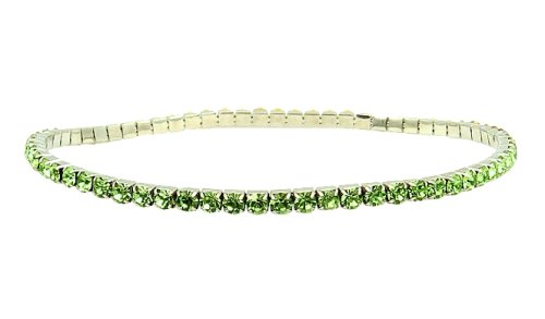Anklet ~ Swarovski Crystal Stretch ~ Peridot