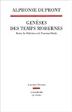 Genèses des temps modernes