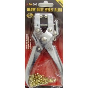CHROME PLATED HEAVY DUTY EYELET PLIER WITH 100 EYELETS