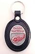 Detroit Red Wings Large Leather & Pewter Team Key Fob - NHL Hockey Fan Shop Sports Team Merchandise