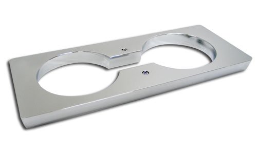 AutoXccessory Chrome Plated Billet Cup Holder Surround, for the 2003 Hummer H2