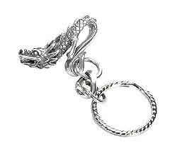 Asian Dragon Pewter Pocket Clip Keychain