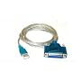 USB Parallel Printer Port Cable 25 pin female socket