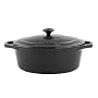 Chasseur Cast Iron 29cm, 3.8ltr Oval Matt Black Casserole