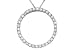 1 Carat Diamond 14K White Gold Circle of Love Pendant w/Chain