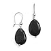 Banded Black Onyx Earrings title=