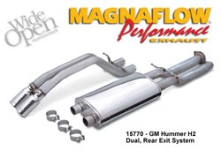 Magnaflow Exhaust System - , . FORD F-350 SUPER DUTY PICKUP (Long Bed;Short Bed;Crew Cab) (V8; 6.0; DIESEL) 7 x 7 x 24 in. Muffler; 4 in. Tubing; Side Exit; 5 in. Tip; 4 in. Turbo-Back; Mandrel-Bent; Harley-Davidson; 2003 - 2003