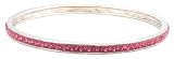 Sterling Silver Pink Crystal Bangle Bracelet by David Sigal