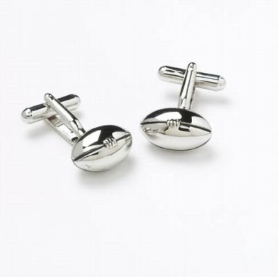 Mens Designer Fashion Cufflinks - Rugby Ball - For the Rugby Player