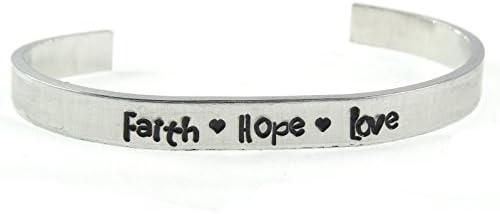 Faith Hope Love Mantra Bracelet Cuff