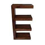 Dakota Double E Shaped Display Unit Bookcase Dark Shade