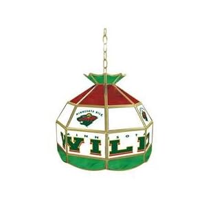 Trademark NHL Minnesota Wild stained glass Tiffany lamp - 16-inch diameter