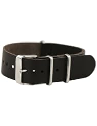 20mm Leather Rich Brown Nato Ballistic Military Watch Band Strap G-10 Fits All Timex Weekender Watches!!!