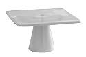 Tag Whiteware Porcelain Ceramic Square Pedestal Cake Plate, Small, 11-Inch, White