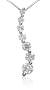 14k White or Yellow Gold Journey Curve Pendant (1/2 cttw, H Color, I1-I2 Clarity)